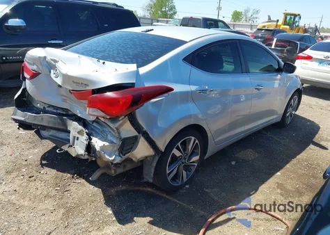 2014 Hyundai Elantra Limited из США, поврежденный, VIN KMHDH4AE5EU172385